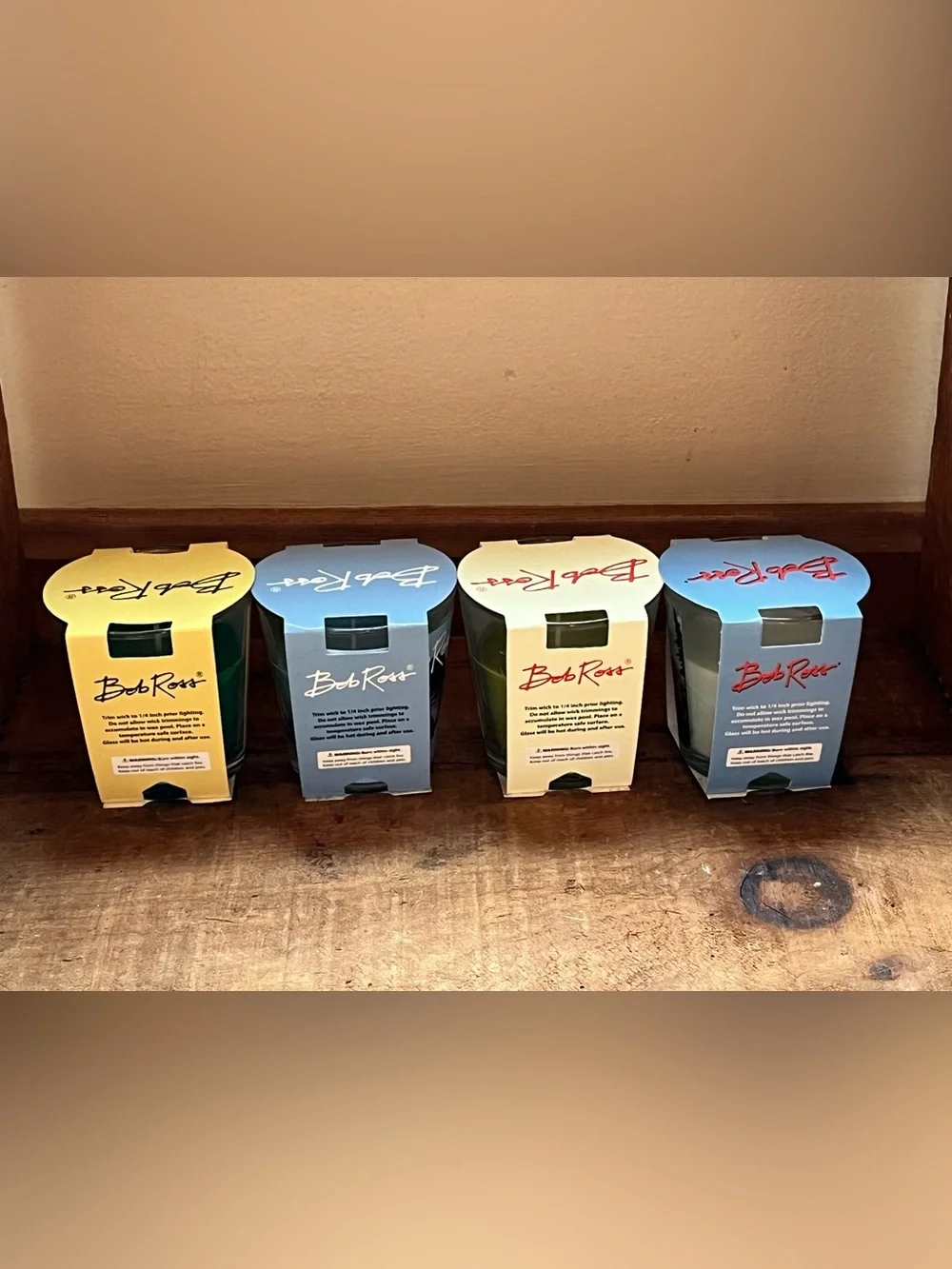 Collection of Bob Ross Scented Candles 3 oz. - Lot of 4 NEW-Gift-Happylittletree